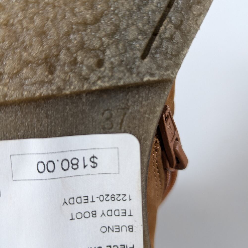 Bueno Women's 6.5 Boots Leather Teddy Tobacco Lined Zip New NWT Winter EUR 37 - Picture 13 of 13